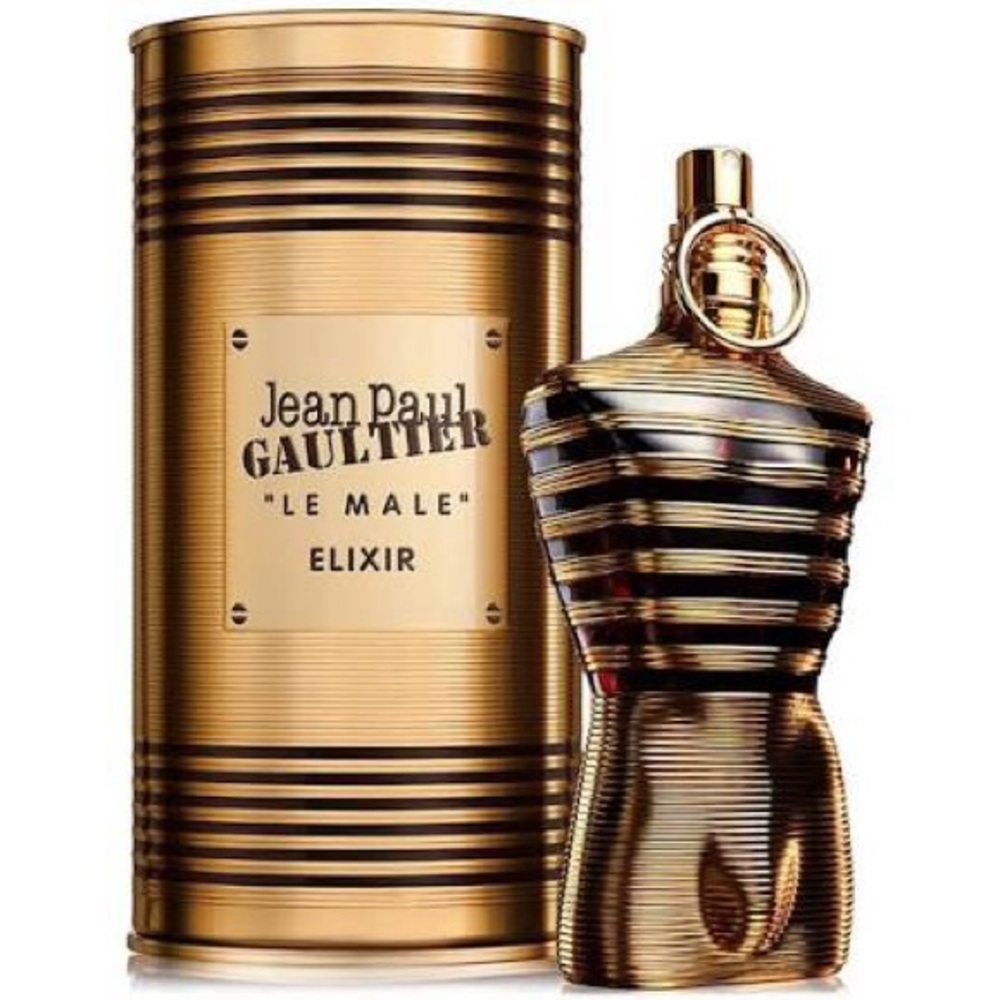Jean Paul Gaultier Le Male Elixir Gold and Black Bottle